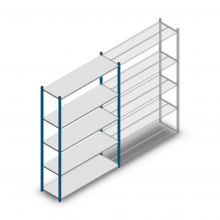 Legbordstelling Medium Duty 2000x1300x400mm (hxbxd) 5 niveaus blauw beginsectie