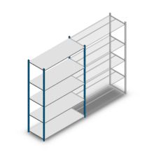 Legbordstelling Medium Duty 2000x1300x500mm (hxbxd) 5 niveaus blauw beginsectie