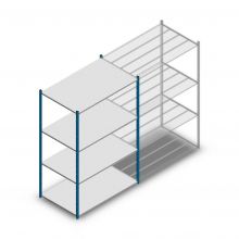 Legbordstelling Medium Duty 2000x1300x800mm (hxbxd) 4 niveaus blauw beginsectie