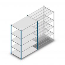 Legbordstelling Medium Duty 2000x1300x800mm (hxbxd) 5 niveaus blauw beginsectie