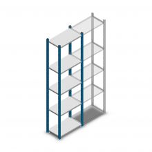 Legbordstelling Medium Duty 2000x550x300mm (hxbxd) 5 niveaus blauw beginsectie