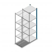 Legbordstelling Medium Duty 2000x550x500mm (hxbxd) 5 niveaus blauw aanbouwsectie