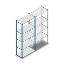 Legbordstelling Medium Duty 2000x850x400mm (hxbxd) 5 niveaus blauw beginsectie
