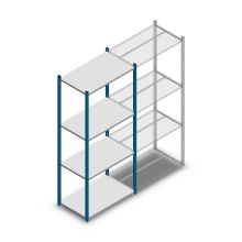 Legbordstelling Medium Duty 2000x850x500mm (hxbxd) 4 niveaus blauw beginsectie