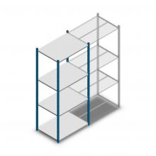 Legbordstelling Medium Duty 2000x850x600mm (hxbxd) 4 niveaus blauw beginsectie