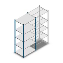 Legbordstelling Medium Duty 2000x850x600mm (hxbxd) 5 niveaus blauw beginsectie