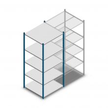 Legbordstelling Medium Duty 2000x850x800mm (hxbxd) 5 niveaus blauw beginsectie