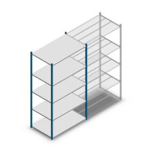 Legbordstelling Medium Duty 2200x1150x700mm (hxbxd) 5 niveaus blauw beginsectie