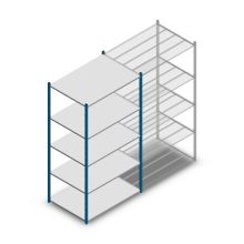 Legbordstelling Medium Duty 2200x1150x800mm (hxbxd) 5 niveaus blauw beginsectie