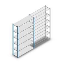 Legbordstelling Medium Duty 2000x1300x400mm (hxbxd) 6 niveaus blauw beginsectie