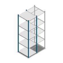 Legbordstelling Medium Duty 2200x550x700mm (hxbxd) 5 niveaus blauw beginsectie