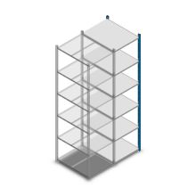Legbordstelling Medium Duty 2000x550x700mm (hxbxd) 6 niveaus blauw aanbouwsectie