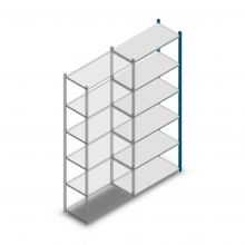 Legbordstelling Medium Duty 2000x850x400mm (hxbxd) 6 niveaus blauw aanbouwsectie