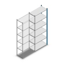 Legbordstelling Medium Duty 2000x850x400mm (hxbxd) 6 niveaus blauw aanbouwsectie