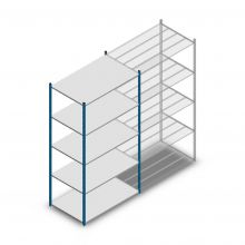 Legbordstelling Medium Duty 2500x1300x800mm (hxbxd) 5 niveaus blauw beginsectie