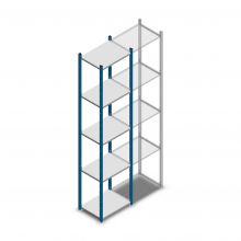 Legbordstelling Medium Duty 2500x550x400mm (hxbxd) 5 niveaus blauw beginsectie