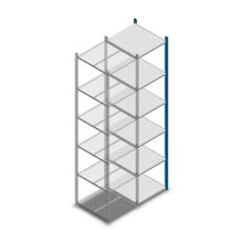 Legbordstelling Medium Duty 2500x550x600mm (hxbxd) 6 niveaus blauw aanbouwsectie