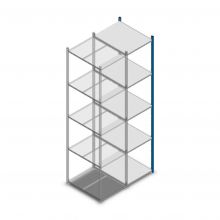 Legbordstelling Medium Duty 2500x550x700mm (hxbxd) 5 niveaus blauw aanbouwsectie