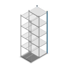 Legbordstelling Medium Duty 2500x550x700mm (hxbxd) 5 niveaus blauw aanbouwsectie
