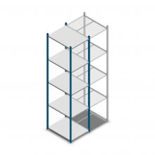 Legbordstelling Medium Duty 2500x550x700mm (hxbxd) 5 niveaus blauw beginsectie