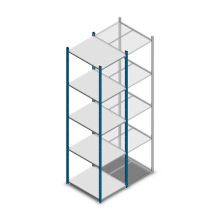 Legbordstelling Medium Duty 2500x550x700mm (hxbxd) 5 niveaus blauw beginsectie