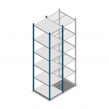 Legbordstelling Medium Duty 2500x550x700mm (hxbxd) 6 niveaus blauw beginsectie