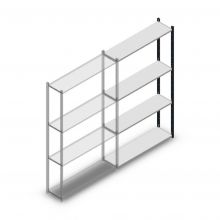 Legbordstelling Medium Duty 2000x1150x300mm (hxbxd) 4 niveaus antraciet aanbouwsectie