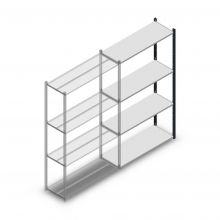 Legbordstelling Medium Duty 2000x1150x400mm (hxbxd) 4 niveaus antraciet aanbouwsectie