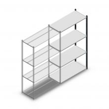 Legbordstelling Medium Duty 2000x1150x500mm (hxbxd) 4 niveaus antraciet aanbouwsectie