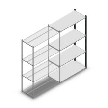 Legbordstelling Medium Duty 2000x1150x500mm (hxbxd) 4 niveaus antraciet aanbouwsectie