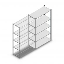 Legbordstelling Medium Duty 2000x1150x500mm (hxbxd) 5 niveaus antraciet aanbouwsectie