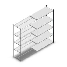 Legbordstelling Medium Duty 2000x1150x500mm (hxbxd) 5 niveaus antraciet aanbouwsectie