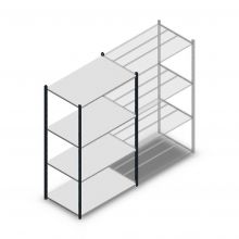 Legbordstelling Medium Duty 2000x1150x700mm (hxbxd) 4 niveaus antraciet beginsectie