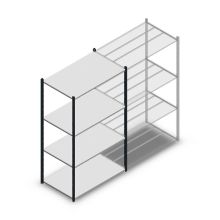 Legbordstelling Medium Duty 2000x1150x700mm (hxbxd) 4 niveaus antraciet beginsectie