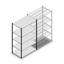 Legbordstelling Medium Duty 2000x1150x700mm (hxbxd) 5 niveaus antraciet beginsectie