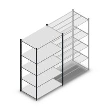 Legbordstelling Medium Duty 2000x1150x700mm (hxbxd) 5 niveaus antraciet beginsectie