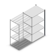 Legbordstelling Medium Duty 2000x1150x800mm (hxbxd) 4 niveaus antraciet aanbouwsectie
