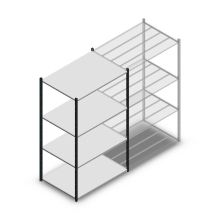 Legbordstelling Medium Duty 2000x1150x800mm (hxbxd) 4 niveaus antraciet beginsectie