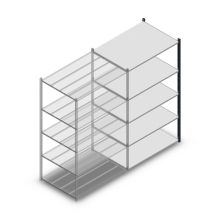 Legbordstelling Medium Duty 2000x1150x800mm (hxbxd) 5 niveaus antraciet aanbouwsectie