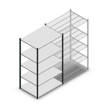 Legbordstelling Medium Duty 2000x1150x800mm (hxbxd) 5 niveaus antraciet beginsectie