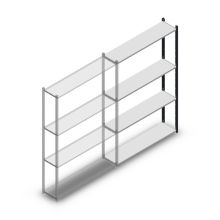 Legbordstelling Medium Duty 2000x1300x300mm (hxbxd) 4 niveaus antraciet aanbouwsectie