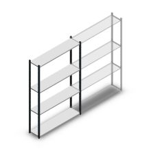 Legbordstelling Medium Duty 2000x1300x300mm (hxbxd) 4 niveaus antraciet beginsectie