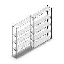 Legbordstelling Medium Duty 2000x1300x300mm (hxbxd) 5 niveaus antraciet aanbouwsectie