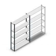 Legbordstelling Medium Duty 2000x1300x300mm (hxbxd) 5 niveaus antraciet beginsectie