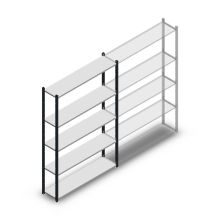 Legbordstelling Medium Duty 2000x1300x300mm (hxbxd) 5 niveaus antraciet beginsectie