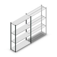 Legbordstelling Medium Duty 2000x1300x400mm (hxbxd) 4 niveaus antraciet beginsectie