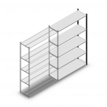 Legbordstelling Medium Duty 2000x1300x400mm (hxbxd) 5 niveaus antraciet aanbouwsectie