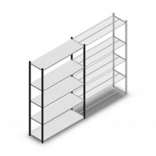 Legbordstelling Medium Duty 2000x1300x400mm (hxbxd) 5 niveaus antraciet beginsectie