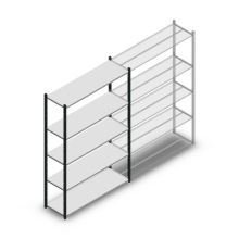 Legbordstelling Medium Duty 2000x1300x400mm (hxbxd) 5 niveaus antraciet beginsectie