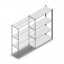 Legbordstelling Medium Duty 2000x1300x500mm (hxbxd) 4 niveaus antraciet aanbouwsectie